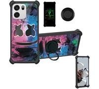 Aroepurt Custodia per OnePlus Turbo 6V Case Custodia [ con 9H HD Vetro Temperato] Cover Supporto PC + Silicone YGH-BQ