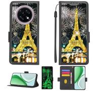 Aroepurt Custodia per Oppo A6 GT 5G K13s 5G A6 Max 5G Case Custodia [ con 9H HD Vetro Temperato][Blocco RFID][Paillettes Dorate + Luccicanti] PTH-TT