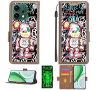 Aroepurt Custodia per Oppo Reno14 5G Case Custodia [ con 9H HD Vetro Temperato][Blocco RFID][Effetto Luminoso] PTZ-MXX