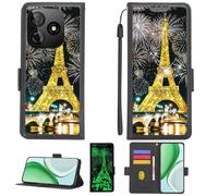 Aroepurt Custodia per Pinwheel Genesis 4 Case Custodia [ con 9H HD Vetro Temperato][Blocco RFID][Paillettes Dorate + Luccicanti] PTH-TT