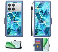 Aroepurt Custodia per Poco F8 PRO Case Custodia [ con 9H HD Vetro Temperato][Blocco RFID][Luce riflessa dai Colori Vivaci] PTL-LS