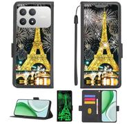 Aroepurt Custodia per Poco F8 PRO Case Custodia [ con 9H HD Vetro Temperato][Blocco RFID][Paillettes Dorate + Luccicanti] PTH-TT