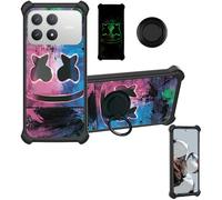 Aroepurt Custodia per Poco F8 PRO Case Custodia [ con 9H HD Vetro Temperato] Cover Supporto PC + Silicone YGH-BQ