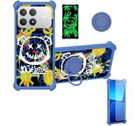 Aroepurt Custodia per Poco F8 PRO Case Custodia [ con 9H HD Vetro Temperato] Cover Supporto PC + Silicone JSL-TYX