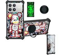 Aroepurt Custodia per Poco F8 PRO Case Custodia [ con 9H HD Vetro Temperato] Cover Supporto PC + Silicone YGH-MXX