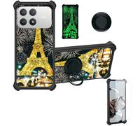 Aroepurt Custodia per Poco F8 PRO Case Custodia [ con 9H HD Vetro Temperato] Cover Supporto PC + Silicone JSH-TT