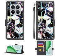 Aroepurt Custodia per Poco M8 PRO 5G Case Custodia [ con 9H HD Vetro Temperato][Blocco RFID][Luce riflessa dai Colori Vivaci] PTH-HS