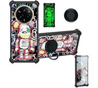 Aroepurt Custodia per Realme 14 PRO+Plus Case Custodia [ con 9H HD Vetro Temperato] Cover Supporto PC + Silicone YGH-MXX