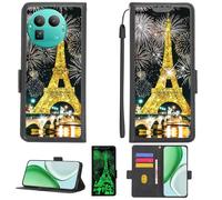 Aroepurt Custodia per Realme GT8 PRO Case Custodia [ con 9H HD Vetro Temperato][Blocco RFID][Paillettes Dorate + Luccicanti] PTH-TT