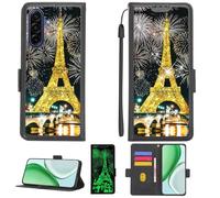 Aroepurt Custodia per Samsung Galaxy A17 5G SM-A175N SM-A175F Case Custodia [ con 9H HD Vetro Temperato][Blocco RFID][Paillettes Dorate + Luccicanti] PTH-TT