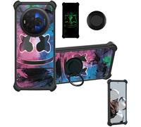 Aroepurt Custodia per TCL NXTPAPER 60 Ultra Case Custodia [ con 9H HD Vetro Temperato] Cover Supporto PC + Silicone YGH-BQ