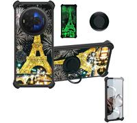 Aroepurt Custodia per TCL NXTPAPER 60 Ultra Case Custodia [ con 9H HD Vetro Temperato] Cover Supporto PC + Silicone JSH-TT