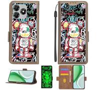 Aroepurt Custodia per ZTE Blade A36 Z2472 Case Custodia [ con 9H HD Vetro Temperato][Blocco RFID][Effetto Luminoso] PTZ-MXX