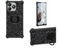 Aroepurt Custodia per ZTE Blade A36 Z2472 Case Custodia [ con 9H HD Vetro Temperato] Cover Supporto PC + Silicone TZZH-Hei