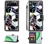 Aroepurt Custodia per ZTE Nubia Air Z2468N Case Custodia [ con 9H HD Vetro Temperato][Blocco RFID][Luce riflessa dai Colori Vivaci] PTH-HS