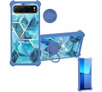 Aroepurt Custodia per ZTE Nubia Air Z2468N Case Custodia [ con 9H HD Vetro Temperato] Cover Supporto PC + Silicone IMDL-LS