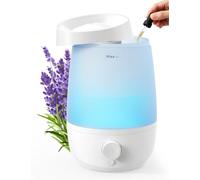 AROEVE 2,5L Riempimento dall'alto, Umidificatore Ambiente, 25 ore Autonomia | 28 dB, Diffusore di Oli Essenziali, 7 LED Regolabili, Emissione di Nebbia a Ultrasuoni 250 ml/h, per bebè, Piante & Casa