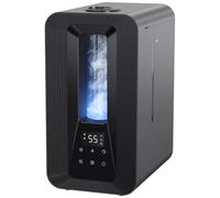 AROEVE 5L Umidificatore Ambiente, Nebbia Fresca Ricarica Dall'Alto Umidificatore Ultrasonico con Diffusore Aromi, Igrostato Smart, Luce Ambientale, 50h/25dB Silenzioso per Casa ufficio Bambini Piante