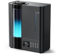 AROEVE 8L Umidificatore Ambiente, Umidificatore Nebbia Calda & Fredda per Ambienti Grandi, Caricamento dall'Alto, Diffusore Aromi, Sensore Umidità, 60H/22dB Silenzioso per Bambini Stanza Bimbi Piante