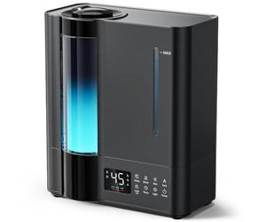 AROEVE 8L Umidificatore Ambiente, Umidificatore Nebbia Calda & Fredda per Ambienti Grandi, Caricamento dall'Alto, Diffusore Aromi, Sensore Umidità, 60H/22dB Silenzioso per Bambini Stanza Bimbi Piante