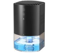 AROEVE Deumidificatоre Casa 990ml, Deumidificatоre Portatile e Silenzioso per Camera da Letto con Luce a 7 Colori, Spegnimento Automatico, Protezione dallo Sbrinamento, Deumidificatоre per Uso 24H