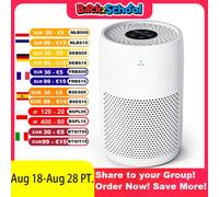 AROEVE Purificatore d'aria 170 m3/h per camera da letto, soggiorno Filtro a carbone attivo Timer pulito automatico per polline, odori e peli di animali domestici