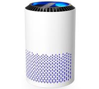 AROEVE Purificatori d'Aria Per Camera Da Letto e Casa, 7W Purificatore d'Aria Con Modalità Sonno 22dB Filtro HEPA H13 Fumo Polline Forfora Capelli Odore, DH-JH01A, Bianco