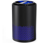 AROEVE Purificatori d'Aria Per Camera Da Letto e Casa, 7W Purificatore d'Aria Con Modalità Sonno 22dB Filtro HEPA H13 Fumo Polline Forfora Capelli Odore, DH-JH01A, Nero