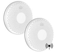 Aroha Link Rilevatore Di Fumo E Monossido Di Carbonio Interconnesso - Batteria Da 10 Anni - Allarme Antincendio & Monossido Di Carbonio Collegabile - 2 pezzi