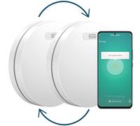 Aroha Smart Connect & Link Rilevatore di Fumo Collegabile e WiFi - Batteria da 10 Anni, Sensore Fumo WiFi Con App Tuya & Smartlife - Allarme Anticendio - 2 pezzi