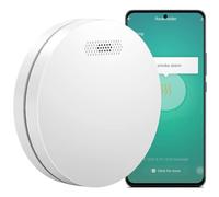Aroha Smart Connect & Link Rilevatore di Fumo Collegabile e WiFi - Batteria da 10 Anni, Sensore Fumo WiFi Con App Tuya & Smartlife - Allarme Anticendio