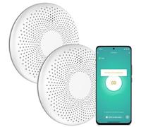 Aroha Smart Connect Rilevatore Di Fumo E Monossido Di Carbonio WiFi - Batteria Da 10 Anni - Allarme Antincendio & Monossido Carbonio - 2 pezzi