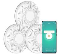 Aroha Smart Connect Rilevatore Di Fumo E Monossido Di Carbonio WiFi - Batteria Da 10 Anni - Allarme Antincendio & Monossido Carbonio - 3 pezzi