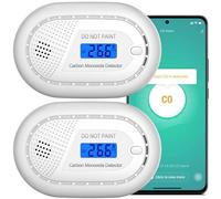 Aroha Smart Connect Rilevatore Monossido di Carbonio WiFi - Batteria da 10 Anni - Allarme Monossido di Carbonio Con Tuya & Smartlife - 2 pezzi