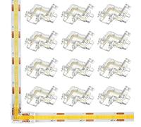 Aroidful 12pcs Mini Connettore LED COB 2Pin 8mm a L, Connettore ad angolo senza saldatura per il collegamento di bande e bande