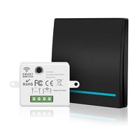 Aroidful Kit di Interruttore Luce Senza Fili, Intelligente Wireless RF 433MHz, Portatile Con Ricevitore per Luce Remoto 240V (Nero)