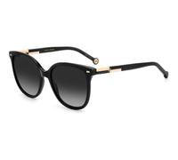 arolina Herrera HER 0136/S KDX-9O 55 Women's Sunglasses - Black/Nude Frame, Grey Gradient Lenses