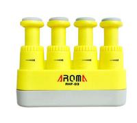 AROMA AHF-03YW ALLENATORE IMPUGNATURA GINNICO PER CHITARRA E FIATI COLORE GIALLO