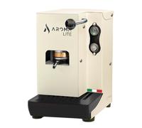 Aroma Lite Creamy, Macchina Espresso Cialde ESE 44 mm Pressacialda Ottone | Colore Crema Nero, Serbatoio Vetro, Espresso Cremoso Come al Bar, Piccola, Silenziosa, Made in Italy Casa e Ufficio