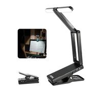 AROMA Luce a Clip Ricaricabile per Leggio Musicale Lampada Pianoforte con Angolo Regolabile 2 Livelli di Luminosità LED Luminosi Ideale per Lettura Spartiti Violino Orchestra