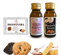 Aroma Per Dolci 120ml (Millefiori & Mandorla Amara) + Pisto Extra Per Roccocò e Mostaccioli 10gr - Kit Pasticceria Dolci Natalizi e Pasquali