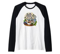 Aroma Spoon Calm Assaggio calmo del caffè Maglia con Maniche Raglan