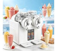 aromaoveite Granitore,Sorbettiera,Schermo Touchscreen Intelligente, 7 Programmi Preimpostati, per Preparare Frullati per Bambini O Cocktail per Adulti, Pulizia Automatica con Un Solo Pulsante White