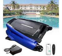 aromaoveite Robot Skimmer per Piscina Ad Energia Solare - Skimmer E Pulitore di Superficie Completamente Automatico, Pulizia 24 Ore su 24, 7 Giorni su 7, Adatto A Piscine Fuori Terra E Interrate Blue