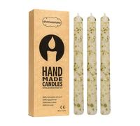 Aromasenses | Candele Fatte a Mano | Confezione da 3 | Profumate da 2 cm x 20 cm | Naturali, atossiche e Fatte a Mano | Rilassanti a Lunga Durata | Originali | Candele al Sale, alla Ruta e Al'alloro