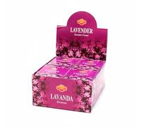 AROMASENSES | Coni di Incenso SAC Lavanda | Confezione Completa con 12 Scatoline da 10 Coni | Include Bruciatore per Coni | Profumo Floreale per Casa, Riposo e Meditazione