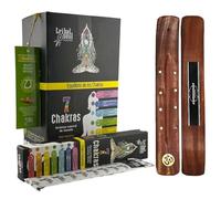 Aromasenses.- Encens 7 Chakras Black Tribal Soul - 12 boîtes de 16 grammes chacune - Excellent arôme et qualité + 1 tablette Aromasenses (7 Chakras Black)