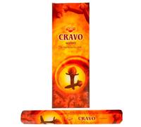 AROMASENSES Incenso Al Garofano SAC | Pack di Scatola da 6 Tubi Esagonali con 20 Bastoncini | Sahumerio Dall'aroma Fortemente Speziato E Piccante, Protezione Ed Esorcismo | Incenso dall'India