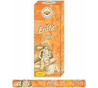 AROMASENSES Incenso Erotico SAC | Scatola da 6 Tubi Esagonali con 20 Bastoncini C/U | Aroma Intenso ed Esotico | Effetto Afrodisiaco che Accende la Passione e Potenzia la Libido | Prodotto in India