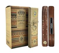 Aromasenses.- Incenso Sahumerio in resina rituale alla cannella Banjara - Scatola completa con 8 confezioni da 8 bastoncini ciascuna + 1 compressa Aromasenses - Fatto a mano - 100% naturale (Cannella)